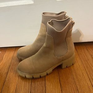 Tan Platform Ankle Boot
